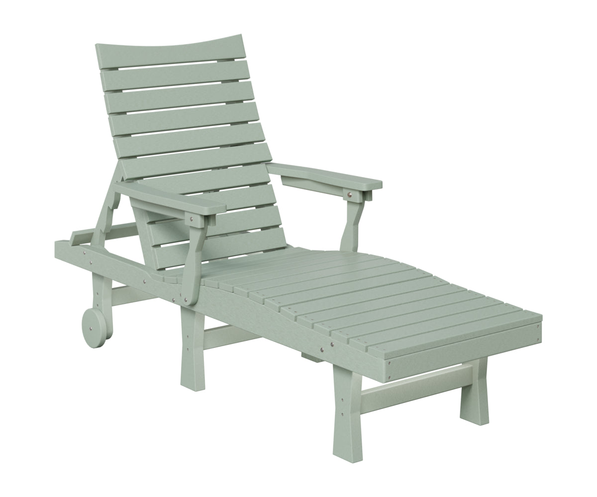 Berlin Gardens Bristol Chaise Lounge in Sea Foam