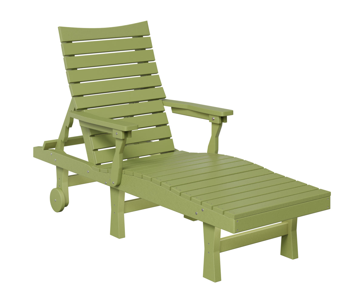 Berlin Gardens Bristol Chaise Lounge in Kiwi Green