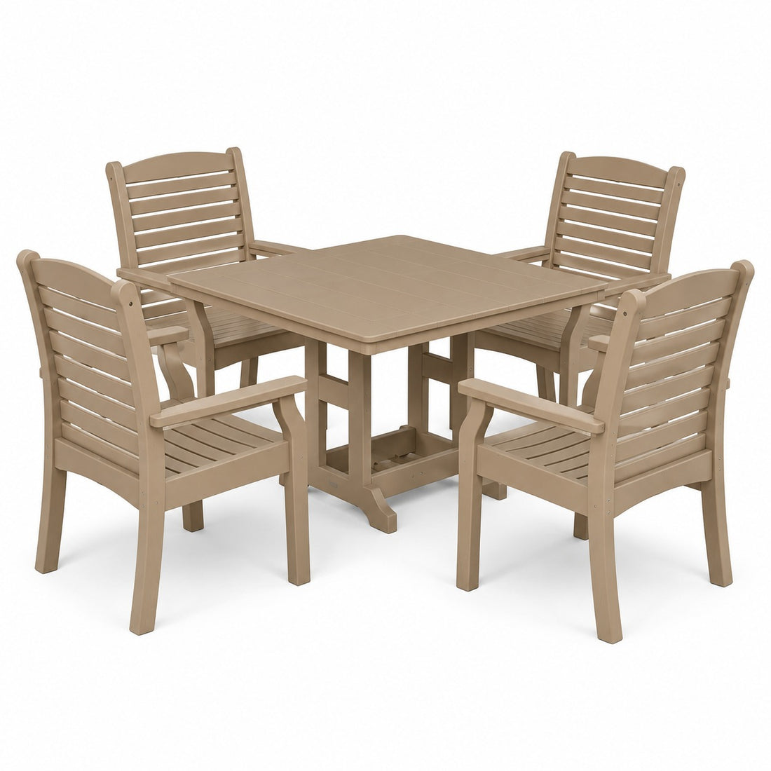 Berlin Gardens Classic Terrace 44" Square Dining Set with 4 Dining Chairs