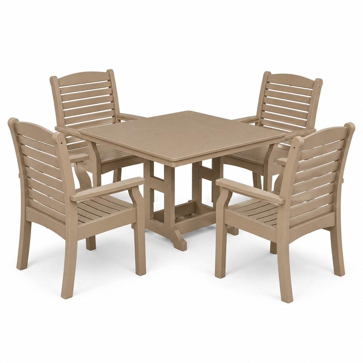 Berlin Gardens Classic Terrace 44" Square Dining Set with 4 Dining Chairs