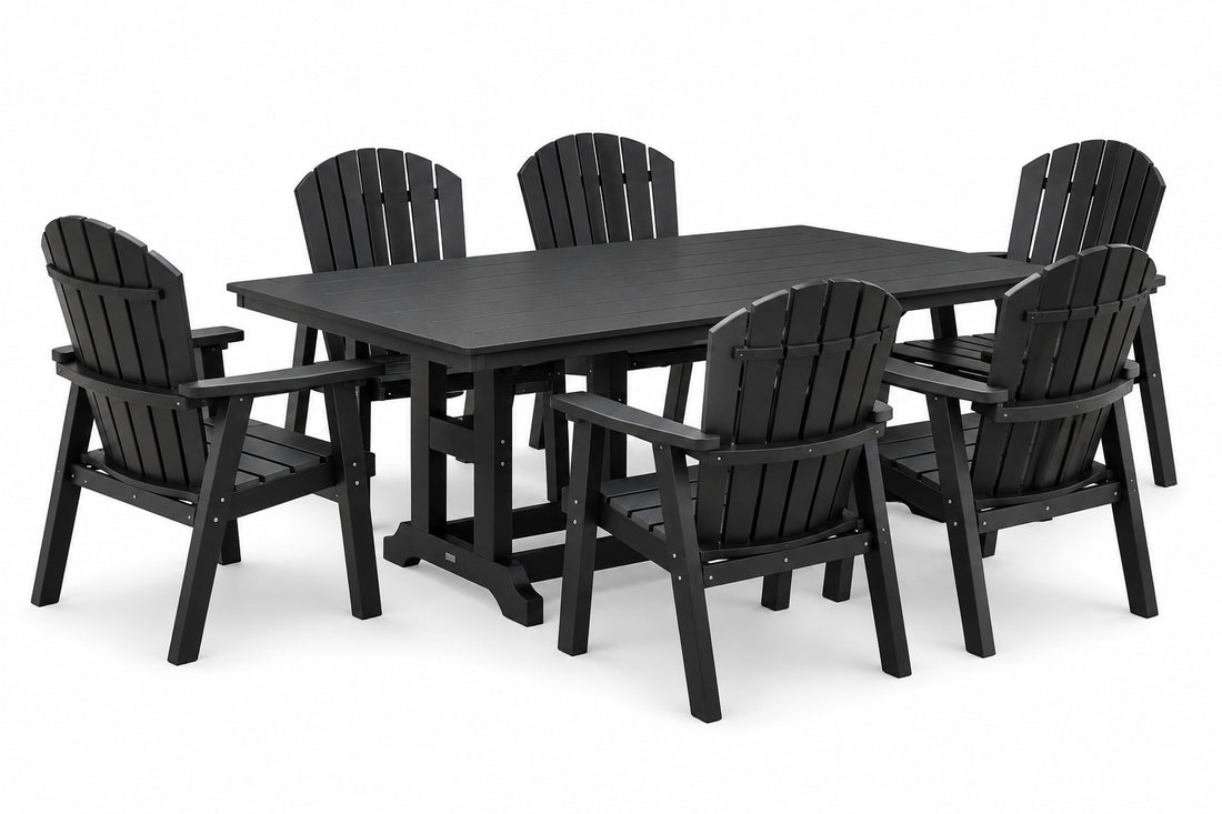 Berlin Gardens Comfo Back 44" x 72" Rectangular Dining Set for 6