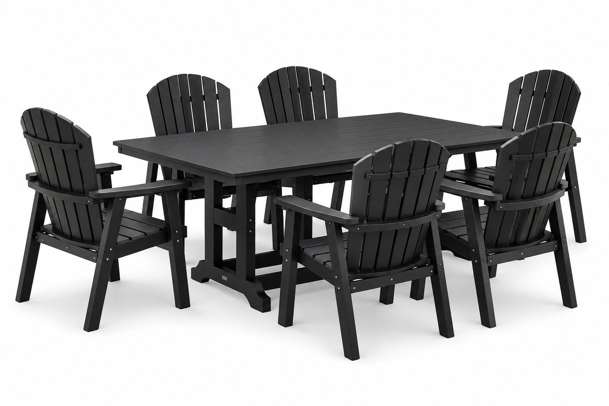Berlin Gardens Comfo Back 44" x 72" Rectangular Dining Set for 6