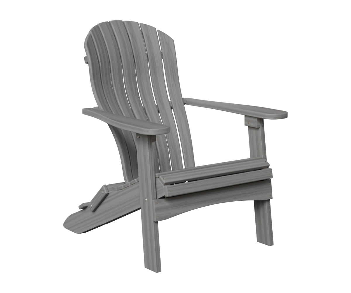 Berlin Gardens Contour Folding Adirondack in Driftwood Gray