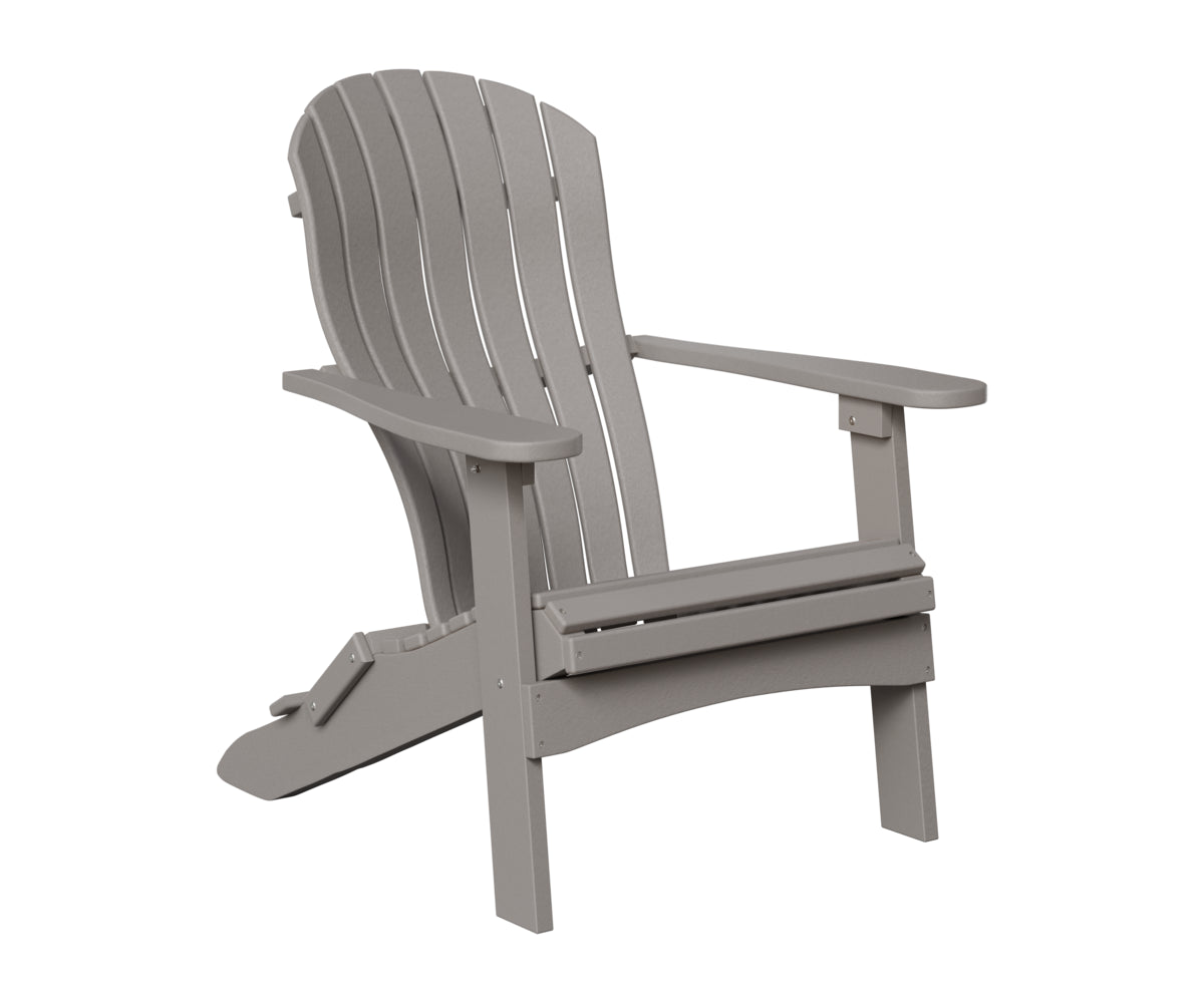 Berlin Gardens Contour Folding Adirondack in Light Gray