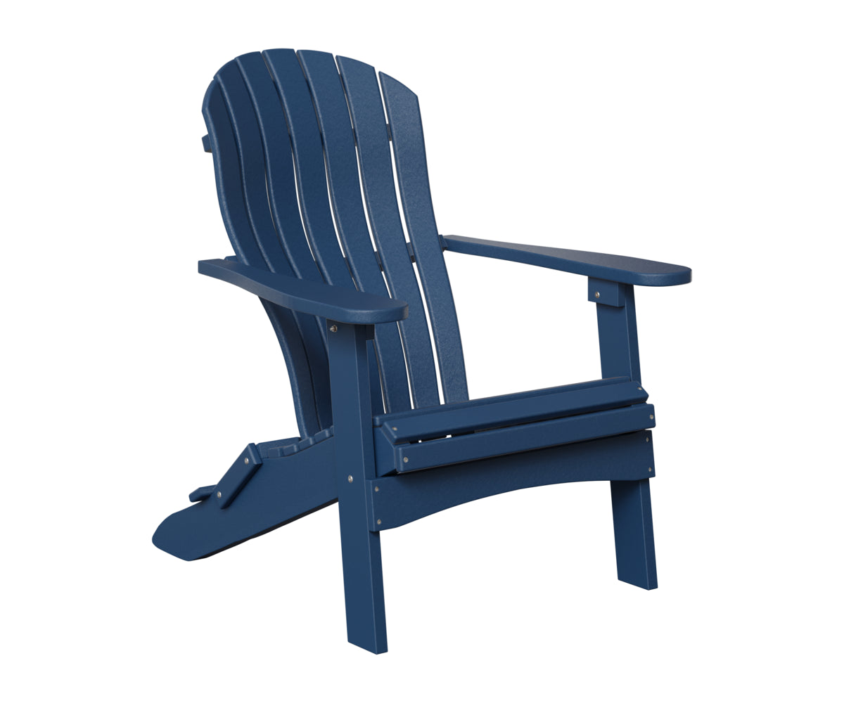 Berlin Gardens Contour Folding Adirondack in Navy Blue
