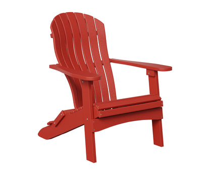 Berlin Gardens Contour Folding Adirondack in Scarlet Red