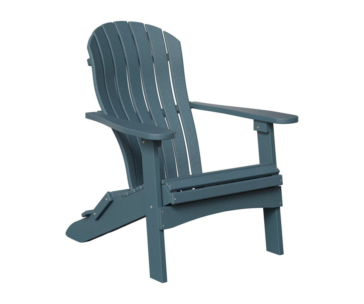 Berlin Gardens Contour Folding Adirondack in Slate