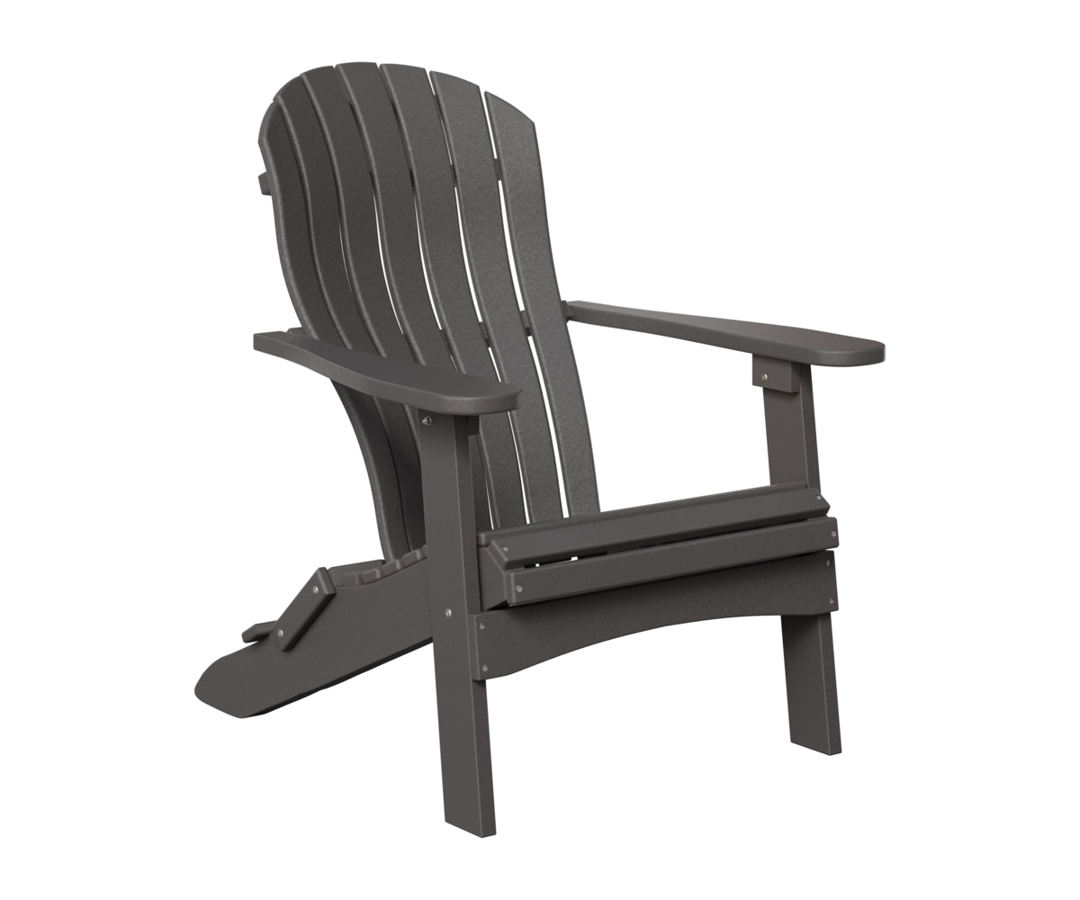 Berlin Gardens Contour Folding Adirondack in Smoke Gray