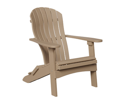 Berlin Gardens Contour Folding Adirondack in Weatherwood