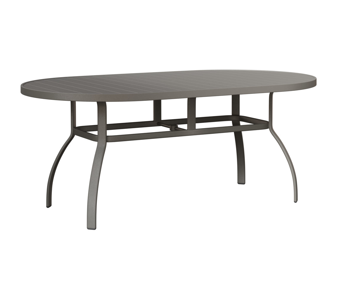 Berlin Gardens Murphy 42x76 Oblong Table in Platinum Silver