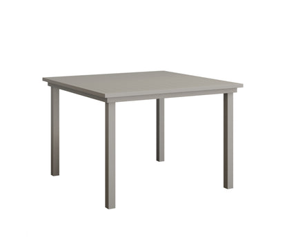 Berlin Gardens Vida 44" Square Table - Aluminum Top in Platinum Silver