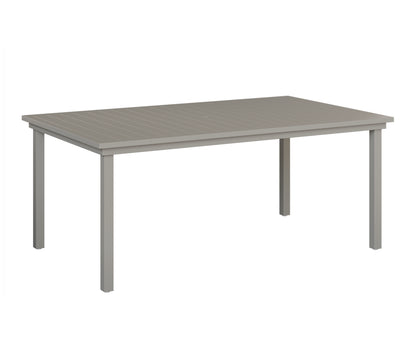 Berlin Gardens Vida 44"x73" Table - Aluminum Top in Platinum Silver