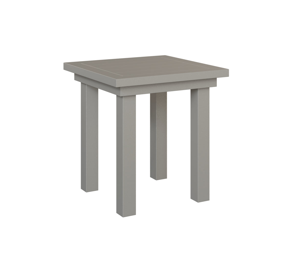 Berlin Gardens Vida End Table in Platinum Silver