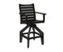Berlin Gardens Bristol Swivel Bar Chair in Black