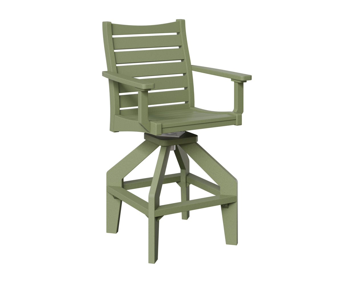 Berlin Gardens Bristol Swivel Bar Chair in Sage