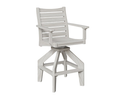 Berlin Gardens Bristol Swivel Bar Chair in Seashell