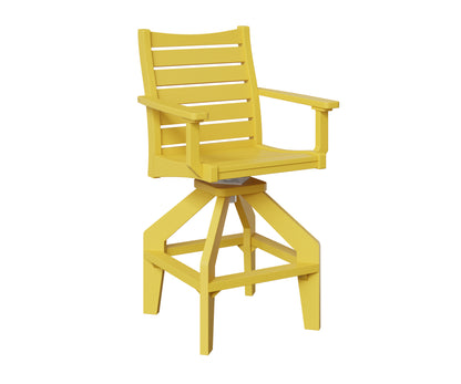 Berlin Gardens Bristol Swivel Bar Chair in Sunburst Yellow