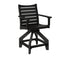 Berlin Gardens Bristol Swivel Counter Chair in Black