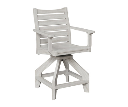 Berlin Gardens Bristol Swivel Counter Chair in Seashell