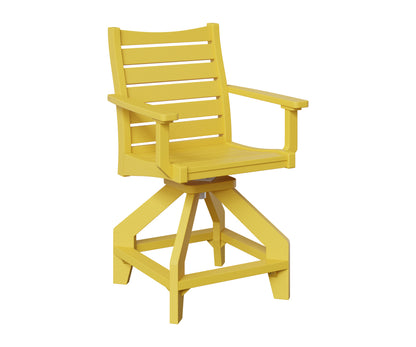 Berlin Gardens Bristol Swivel Counter Chair in Sunburst Yellow