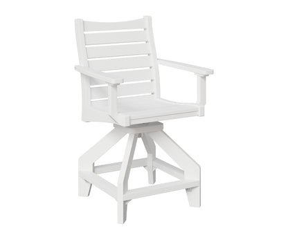 Berlin Gardens Bristol Swivel Counter Chair in White
