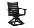 Berlin Gardens Bristol Swivel Rocker Dining Chair in Black