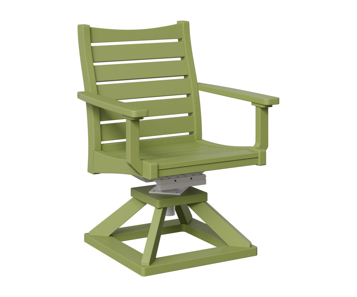 Berlin Gardens Bristol Swivel Rocker Dining Chair in Kiwi Green