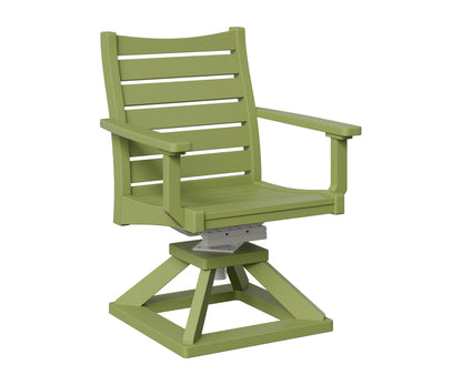 Berlin Gardens Bristol Swivel Rocker Dining Chair in Kiwi Green