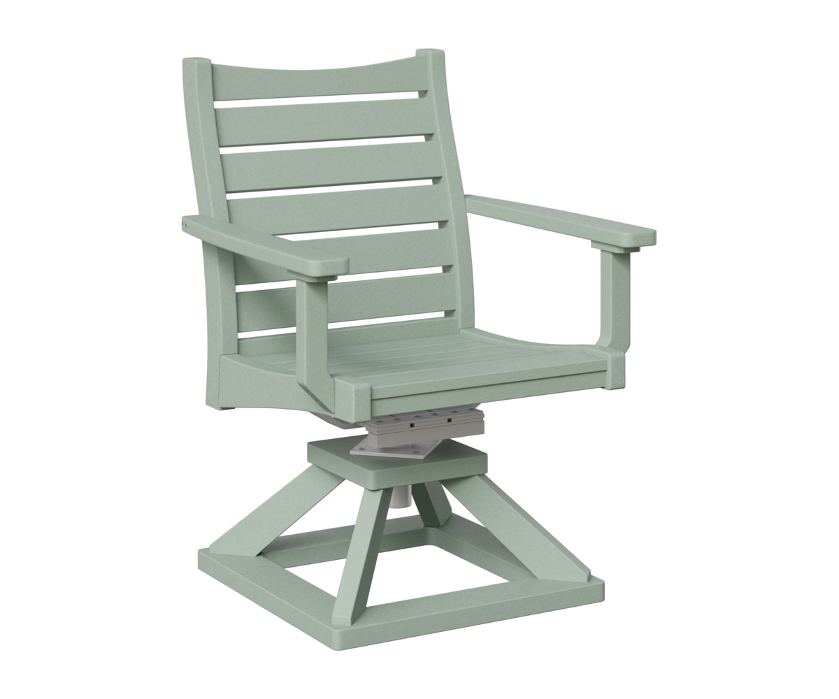 Berlin Gardens Bristol Swivel Rocker Dining Chair in Sea Foam
