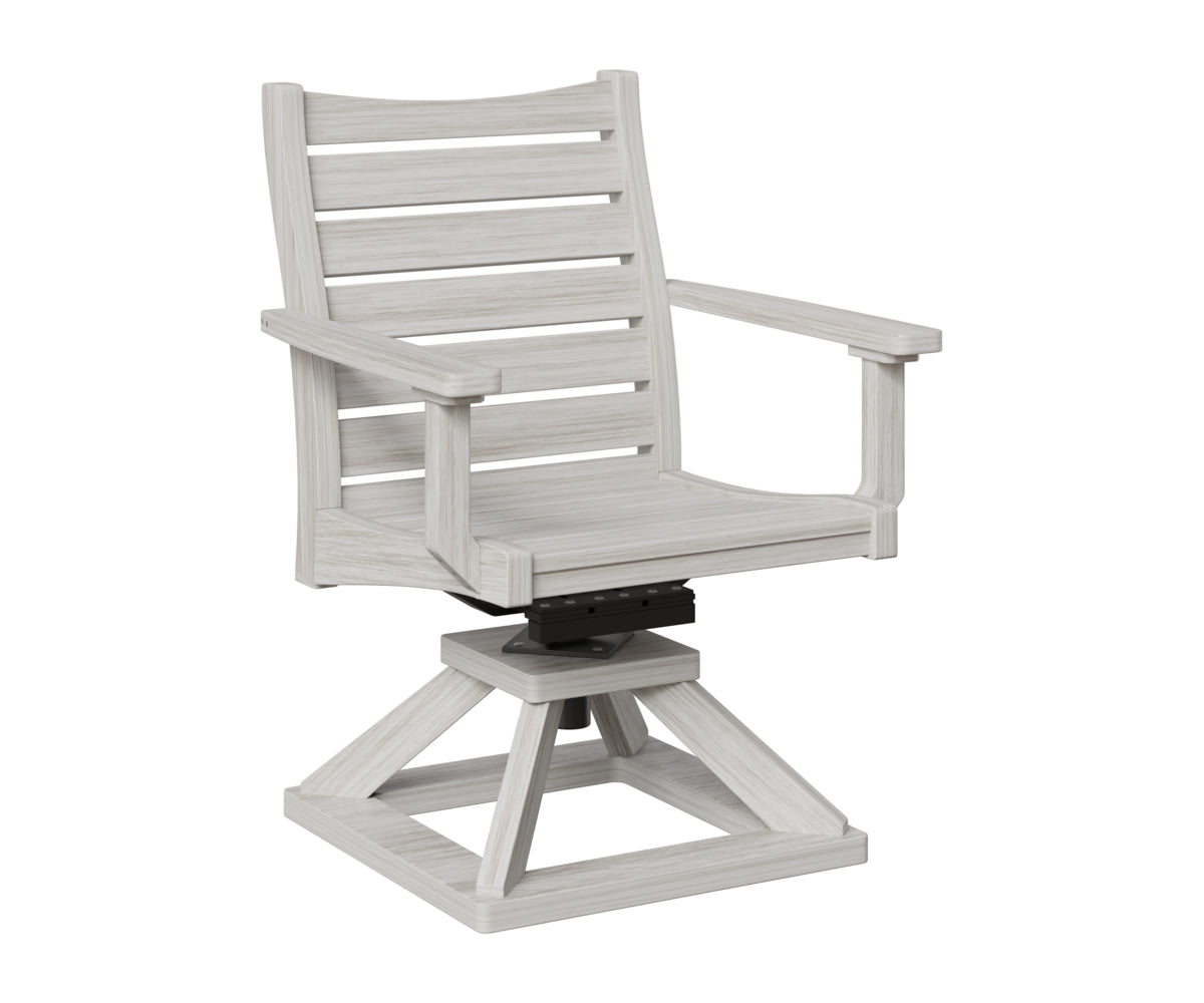 Berlin Gardens Bristol Swivel Rocker Dining Chair in Seashell