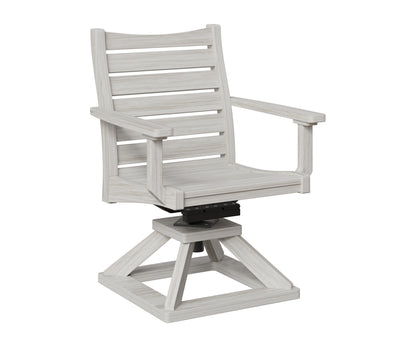 Berlin Gardens Bristol Swivel Rocker Dining Chair in Seashell