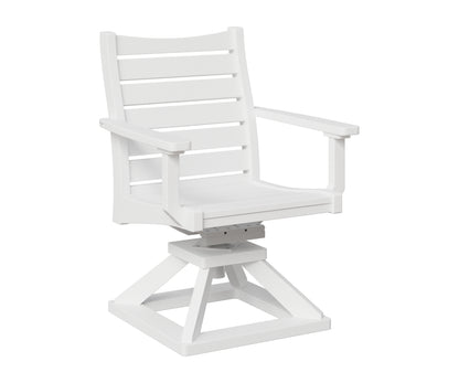 Berlin Gardens Bristol Swivel Rocker Dining Chair in White