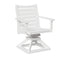 Berlin Gardens Bristol Swivel Rocker Dining Chair in White