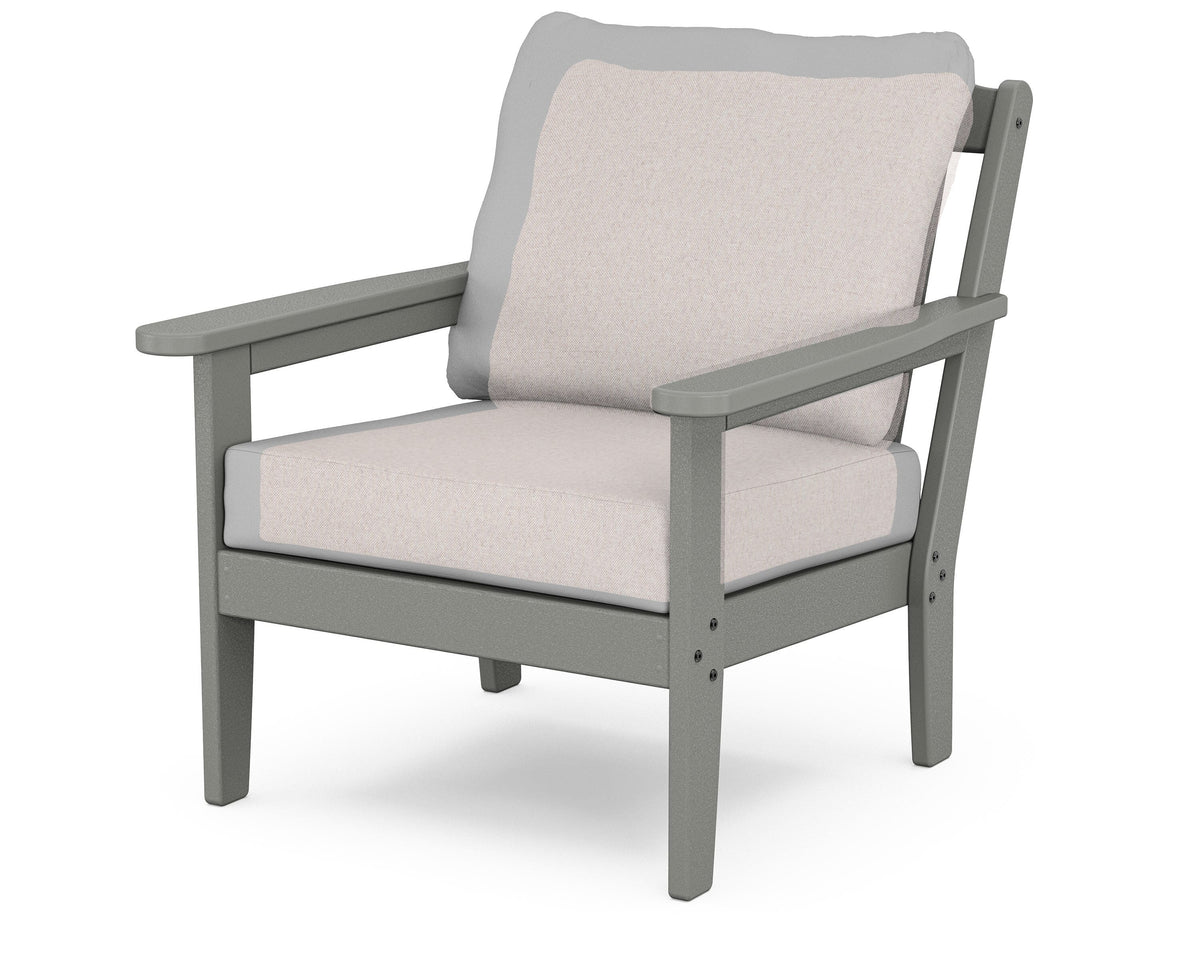 POLYWOOD Cottage Deep Seating Chair in Slate Grey