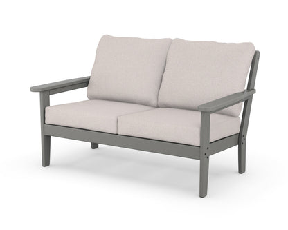 POLYWOOD Cottage Deep Seating Loveseat in Slate Grey