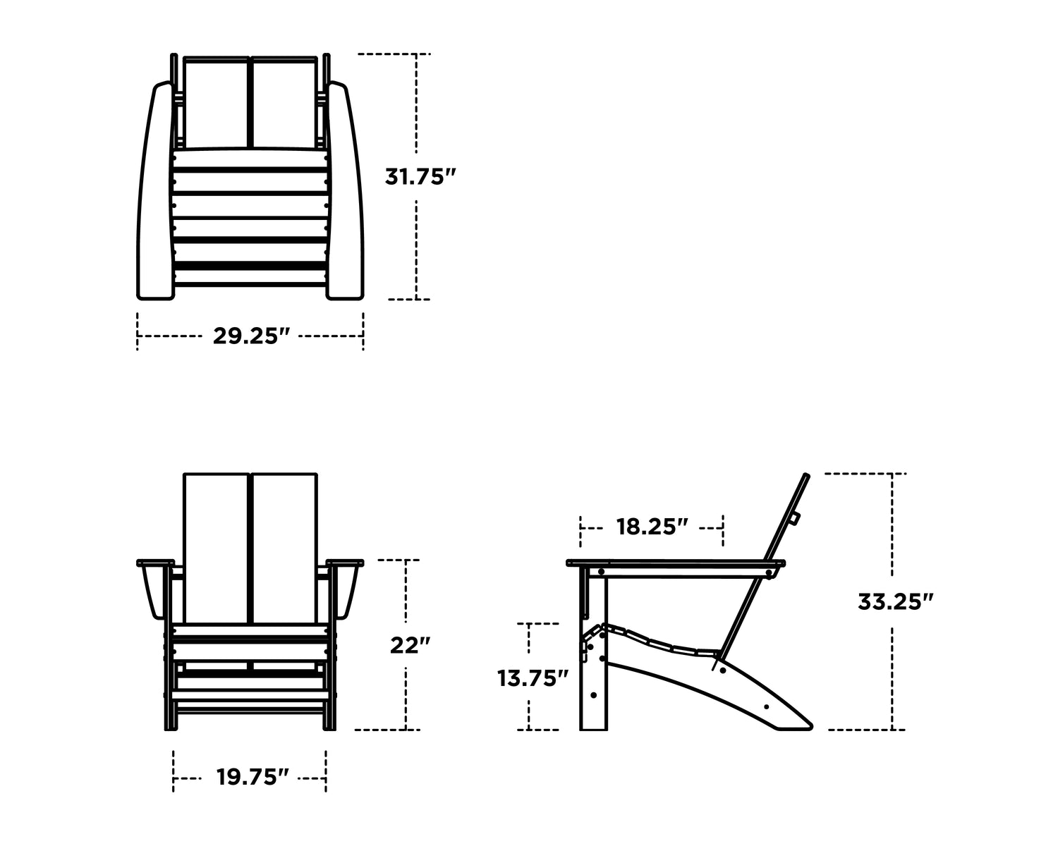 POLYWOOD Cottage Modern Adirondack Chair