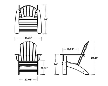 POLYWOOD Cottage Curveback Adirondack Chair