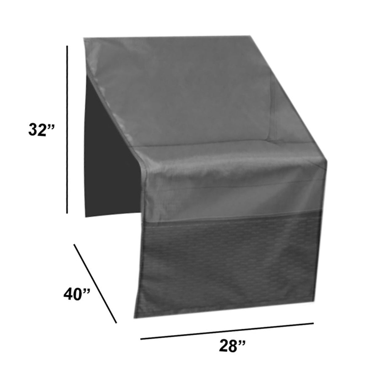 Platinum Outdoor Cover for Modular Armless (Middle) Section – 28"W x 40"D x 32"H