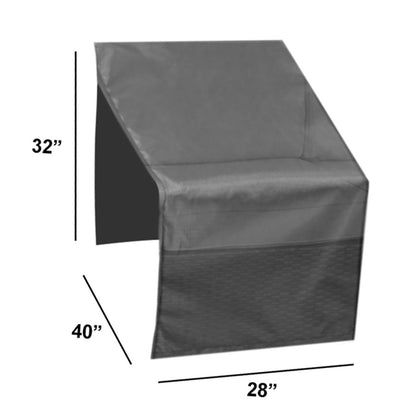 Platinum Outdoor Cover for Modular Armless (Middle) Section – 28"W x 40"D x 32"H