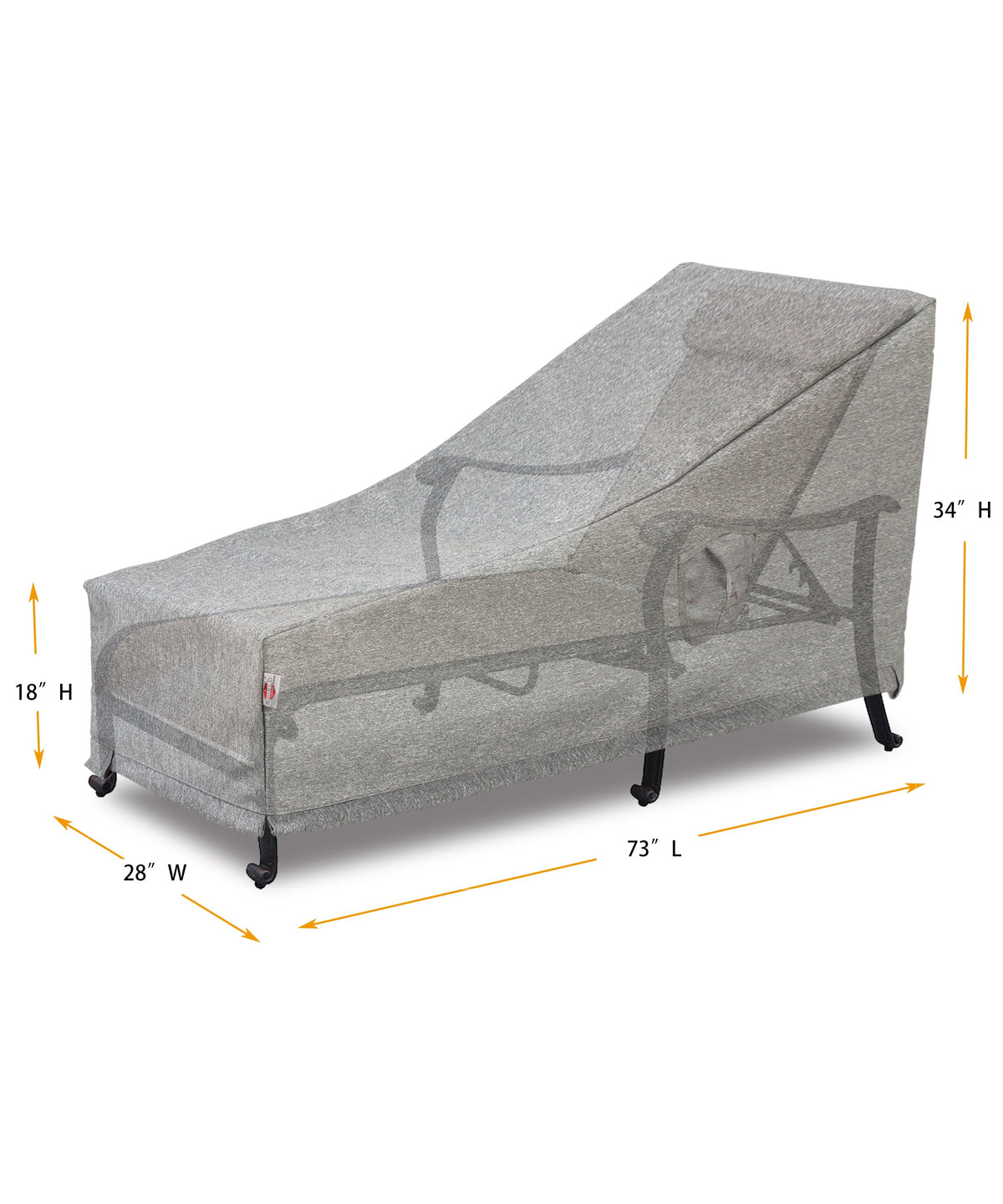 Chaise lounge cover dimensions