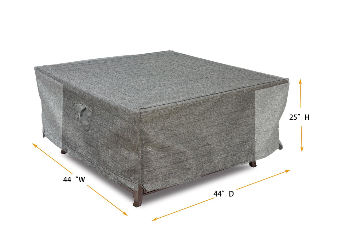 44" square fire table cover dimensions