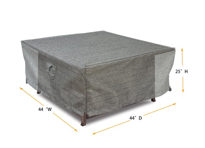44" square fire table cover dimensions
