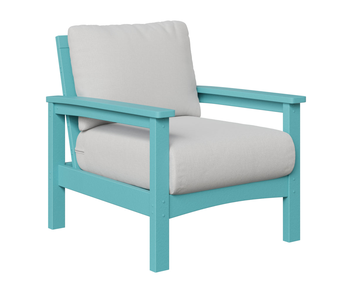 Berlin Gardens Camden Club Chair in Aruba Blue