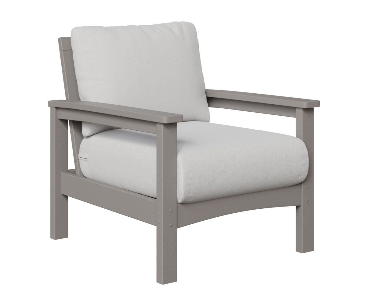 Berlin Gardens Camden Club Chair in Light Gray