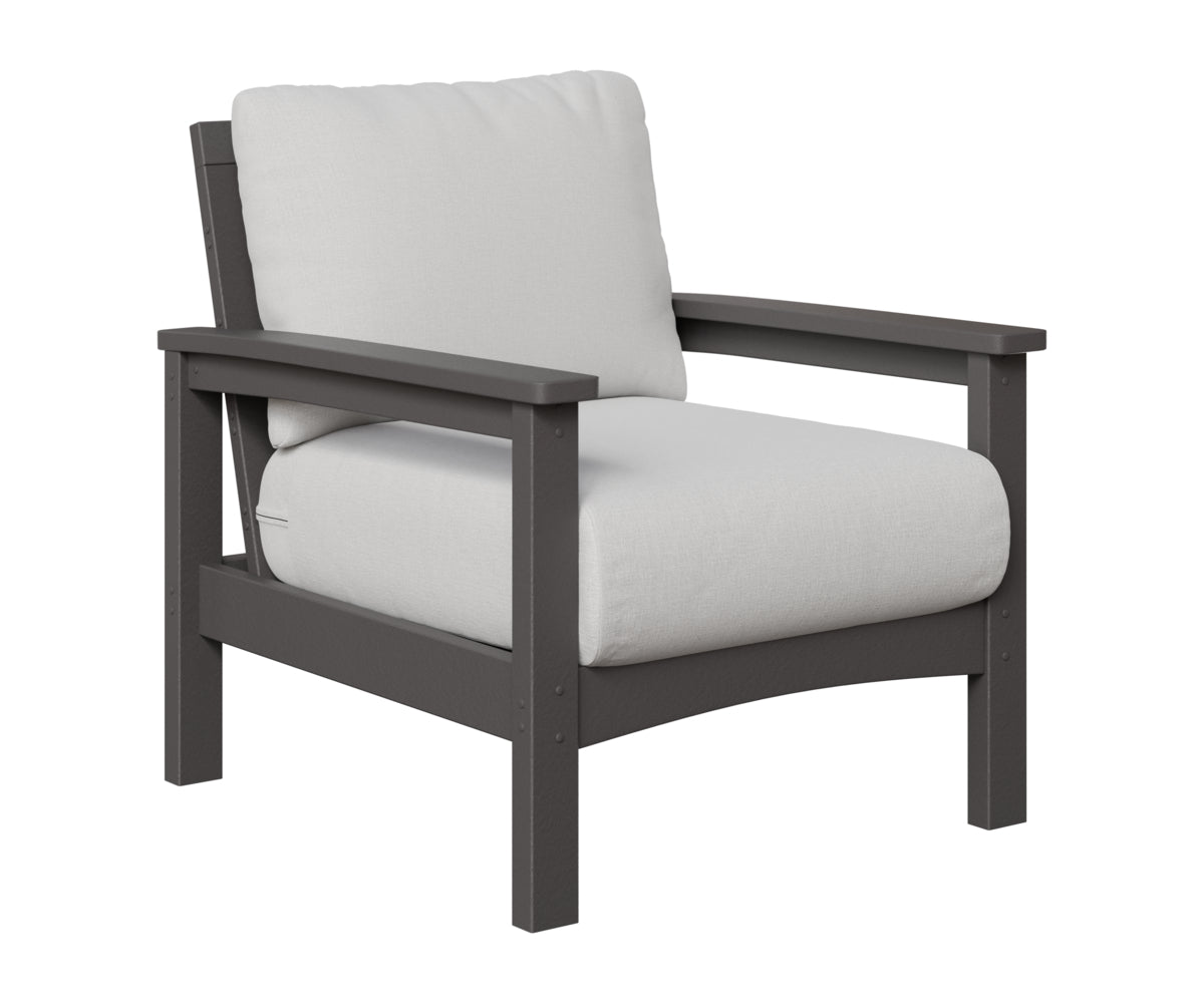Berlin Gardens Camden Club Chair in Smoke Gray
