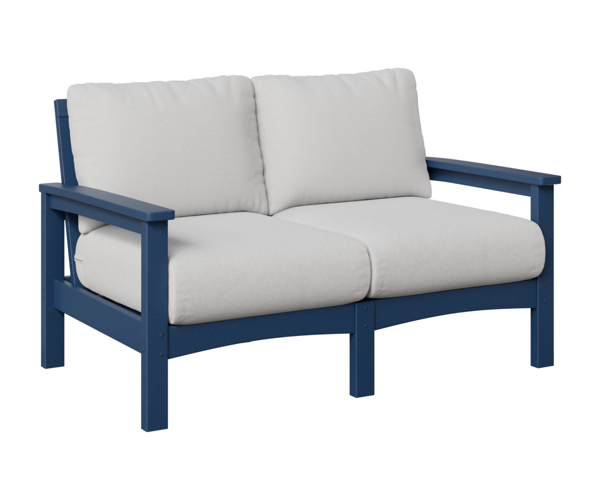 Berlin Gardens Camden Loveseat in Navy Blue