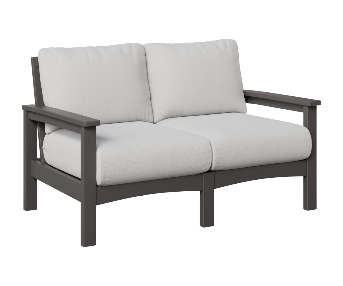Berlin Gardens Camden Loveseat in Smoke Gray