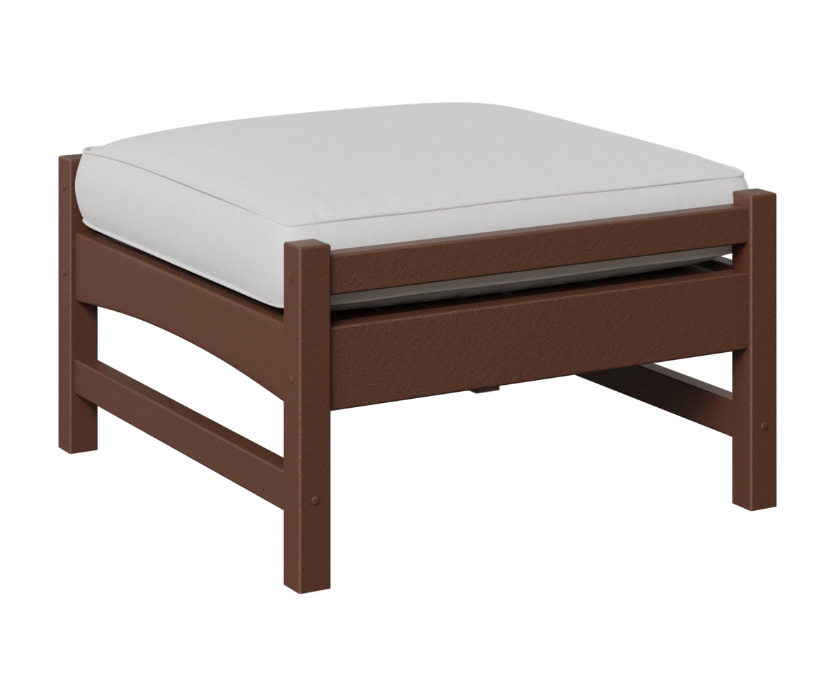 Berlin Gardens Camden Ottoman in Chocolate Brown