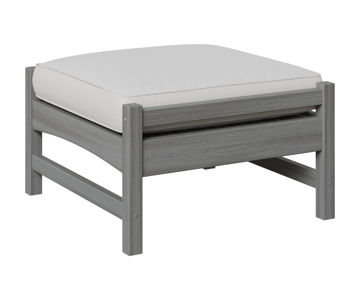 Berlin Gardens Camden Ottoman in Driftwood Gray