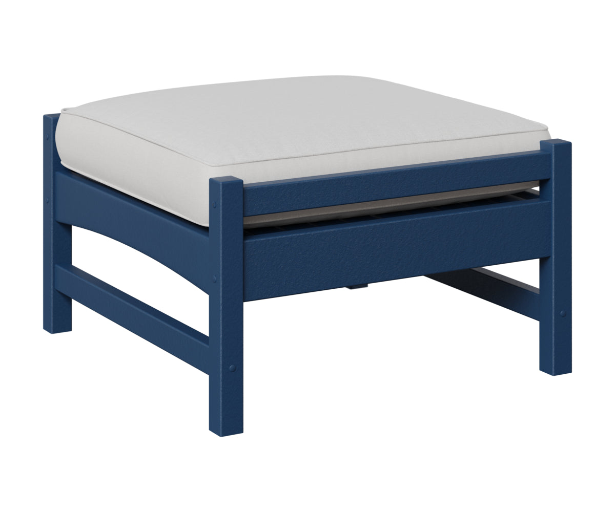 Berlin Gardens Camden Ottoman in Navy Blue